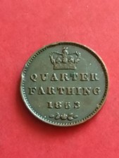 1853 quarter farthing for sale  ST. HELENS