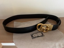 Gucci black leather for sale  PURLEY
