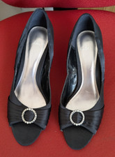 Black satin evening for sale  RADSTOCK