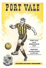 Usado, 2025-26 PORT VALE v BIRMINGHAM CITY Programa de Lembranças Amigável 26 de julho de 2025 comprar usado  Enviando para Brazil