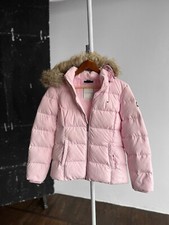 Jaqueta acolchoada Tommy Hilfiger infantil meninas rosa sólida bolsos com zíper 164 cm, 14/16 anos, usado comprar usado  Enviando para Brazil