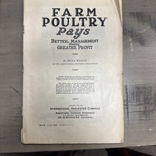 1926 farm poultry for sale  Miamisburg