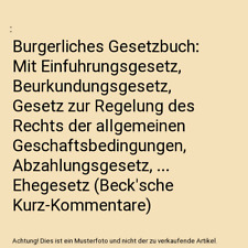 Burgerliches gesetzbuch einfuh gebraucht kaufen  Trebbin