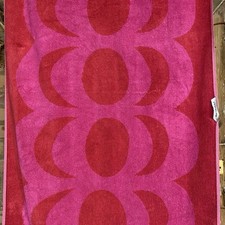 Toalha de banho Marimekko Kaivo rosa/vermelho 68 cm x 130 cm estampa geométrica algodão comprar usado  Enviando para Brazil