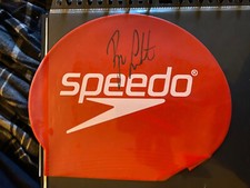 Boné de natação Ryan Lochte Speedo autografado assinado Olimpíadas comprar usado  Enviando para Brazil
