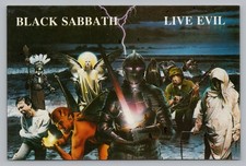 Black Sabbath Live Evil, cartão postal importado raro 4x6 "mini pôster" B10, usado comprar usado  Enviando para Brazil