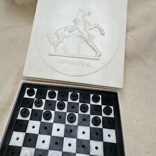 Jogo de mesa vintage soviético damas de viagem plástico Leingrad Karbolite década de 1980  comprar usado  Enviando para Brazil