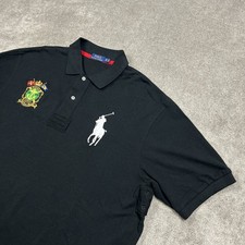 Camisa polo masculina Ralph Lauren 2XB preta pique pônei grande brasão marinho náutico comprar usado  Enviando para Brazil