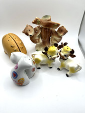 Lote Vintage Sal Pimenta Shakers Urso Filhotes Pendurados em Árvore Vacas Gatos Kitsch Conjuntos comprar usado  Enviando para Brazil