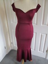 Maroon bardot neckline for sale  POLEGATE