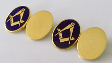 Gold masonic cufflinks for sale  LONDON