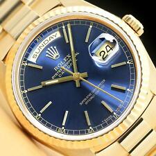 ROLEX RELÓGIO MASCULINO PRESIDENT DAY-DATE MOSTRADOR AZUL OURO AMARELO 18K DUPLO QUICKSET comprar usado  Enviando para Brazil