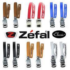 Couro Zefal Christophe 516 biqueira de couro clipe pedal alças todas as cores retrô comprar usado  Enviando para Brazil