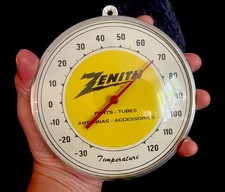 EXLNT VINTAGE 6" Zenith Rádio-TV- Termômetro Publicitário, PEÇAS-TUBOS FUNCIONA! comprar usado  Enviando para Brazil