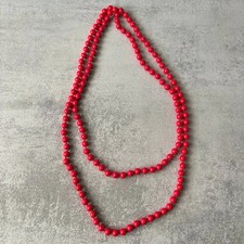 collana perle rosse usato  Siracusa