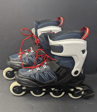 Usado, Patins fitness em linha DECATHLON OXELO ajuste 500 EUA tamanho 12 preto/branco pouco usados comprar usado  Enviando para Brazil