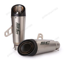 Silenciador universal 51mm tubo de escape traseiro motocicleta escape com DB Killer L R comprar usado  Enviando para Brazil