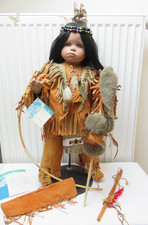 Porzellan puppe indianerjunge gebraucht kaufen  Deutschland