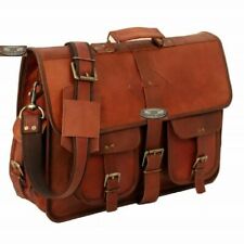 Bolsa satchel de couro masculina mensageiro bolsa maleta laptop mala grande masculina  comprar usado  Enviando para Brazil