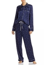 Conjunto de pijama feminino Rails PJ 307551 cetim médio Alba Midnight Stars calça azul marinho, usado comprar usado  Enviando para Brazil