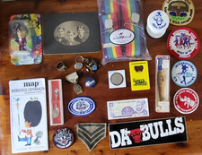 GAVETA DE LIXO VINTAGE Patches de Mercado de Pulgas, Mapa, Gancho de Peixe, Alka-Seltzer, Anel, Foto Antiga comprar usado  Enviando para Brazil