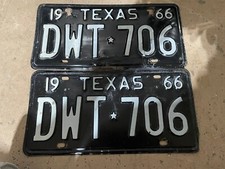 1966 texas license for sale  Grapevine