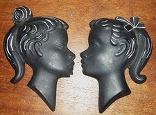 Black chalkware plasterware for sale  GILLINGHAM