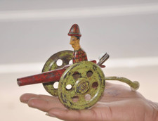 Vintage Colorido Litografia Mecânica Arma/Canhão De Brinquedo De Lata, Japão? comprar usado  Enviando para Brazil
