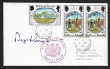 CAPA DA CASA DO GOVERNO DA ILHA DAS MALVINAS PARA O REINO UNIDO ASSINADA GOVERNADOR REX HUNT 1983 comprar usado  Enviando para Brazil