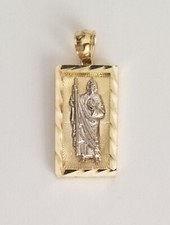 Pingente religioso para colar de ouro maciço 14k 2 tons San Judas comprar usado Pingente religioso para colar de ouro maciço 14k 2 tons San Judas comprar usado  Enviando para Brazil