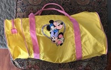  Bolsa de viagem Disney Mickey e Minnie Mouse amarela academia bate-papo por telefone vintage comprar usado  Enviando para Brazil