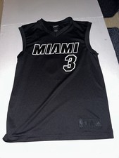 RARO Dwyane Wade Miami Heat Jersey Masculino Pequeno #3 NBA Adidas Black Out (E10-19) comprar usado  Enviando para Brazil