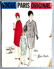 1963 VOGUE PARIS ORIGINAL POR PIERRE CARDIN #1263 CORTE/COMPLETO TAMANHO 14 comprar usado 1963 VOGUE PARIS ORIGINAL POR PIERRE CARDIN #1263 CORTE/COMPLETO TAMANHO 14 comprar usado  Enviando para Brazil