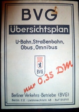1 BERLIN BVG Demokratisches Berlin Übersichtsplan Bahn Straßenbahn  Omnibus 1960 comprar usado  Enviando para Brazil