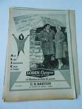 1958 advertising loden d'occasion  Expédié en Belgium