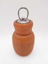 Usado, Garrafa térmica de aço inoxidável tecido de bambu rattan viagem pessoal chá café comprar usado  Enviando para Brazil
