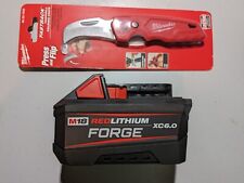 Usado, Bateria FORGE Milwaukee Tool 48-11-1861 M18 Redlithium 6.0, 6.0Ah + faca hawkbill comprar usado  Enviando para Brazil