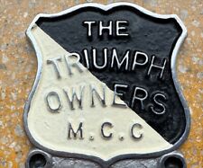 Triumph owners m.c.c. for sale  WISBECH