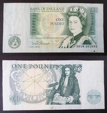 Reino Unido Grã-Bretanha Inglaterra QEII £ 1 libra esterlina década de 1980 UA nota mundial comprar usado  Enviando para Brazil