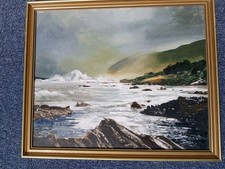 Gilt framed oil for sale  MAUCHLINE