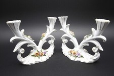 Usado, Castiçais vintage Dresden em porcelana - conjunto de 2 - 8" c x 6" h comprar usado  Enviando para Brazil