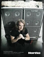 David Dave Ellefson (Megadeth) 2011 Hartke amplificador de guitarra anúncio 8 x 11, usado comprar usado  Enviando para Brazil