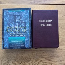 Usado, Bilingual Spanish English Bible - Biblia Bilingue Rvr 1960/KJV  Burgundy Bonded comprar usado  Enviando para Brazil
