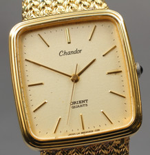 [Exc+5] ORIENT Chandor 985420-20 relógio feminino quartzo dourado nova bateria JAPÃO comprar usado  Enviando para Brazil