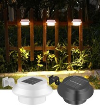 Paquete de 2 luces de pared solares para exteriores, paneles mono de 8 rebanadas, LED de alto lumen, sin cableado segunda mano  Embacar hacia Mexico