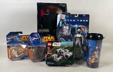 Star Wars NISB Ships + Darth Maul abierto + figuras de Star Trek, taza de viaje de plástico SW segunda mano  Embacar hacia Argentina