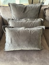 Grey velvet dfs for sale  LANCING