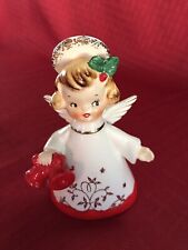 Usado, Estatueta de anjo de Natal National Potteries Co. Bell 3BX2740 vintage vermelha comprar usado  Enviando para Brazil