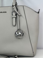 Usado, Bolsa satchel tiracolo Michael Kors Ciara grande couro pedra clara zíper superior comprar usado  Enviando para Brazil