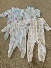 Lote de 4 pijamas vintage bebê menina 0-18m Carter's Gerber com pés de pressão dorminhoco comprar usado  Enviando para Brazil